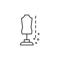 Sewing mannequin clothes vector icon