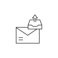 correo electrónico, correo basura, bandeja de entrada, mensaje vector icono