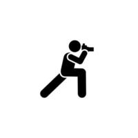 Photographer, paparazzi, man, photo pictogram vector icon