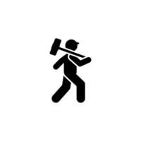 Worker, man, builder, vector icon