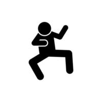 Man kick vector icon