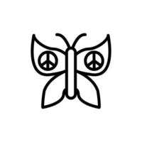 Butterfly, peace vector icon