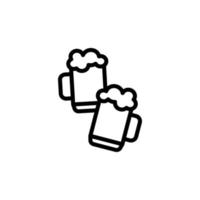 Cheers, beer vector icon