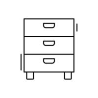 Filling cabinet vector icon