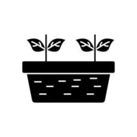 Soil ground plant vector icon