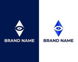 v inicial letra con ojo logo para focalización y márketing empresa logo vector