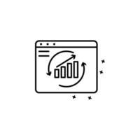 Web improvement work vector icon