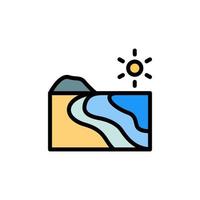 Beach, ocean vector icon