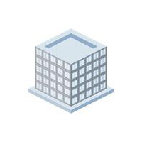 isometric school building vector icon