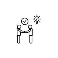 Agreement teamwork handshake vector icon