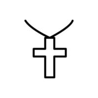 cruzar cristiandad vector icono