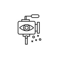 Eye camera movie shooting vector icon