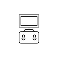 joystick field outline vector icon