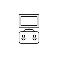 joystick field outline vector icon