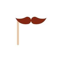 moustache color from Brazilian carnival set vector icon