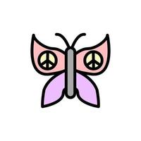 mariposa, paz vector icono