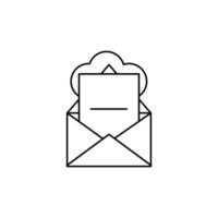 Cloud, message, email vector icon