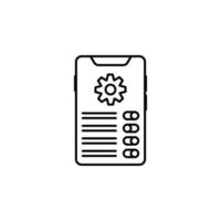 Smartphone settings vector icon