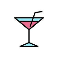 Cocktail, drink vector icon