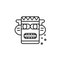 tiki tótem culturas vector icono