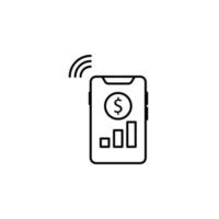 Smartphone business vector icon