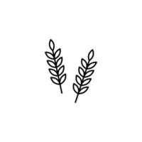 Grain, holiday of shavuot vector icon