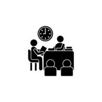 mesa reloj formación vector icono