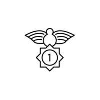 alguacil insignia, ganador vector icono