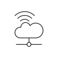 Cloud computing, wifi, SEO vector icon