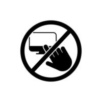 do not touch, monitor vector icon