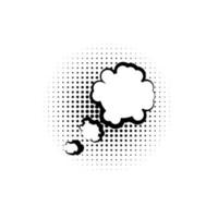 pop art, speech bubble, clouds vector icon
