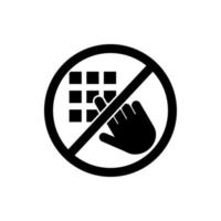 do not touch, code vector icon