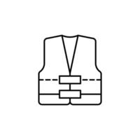 Vest, waistcoat, safety vector icon