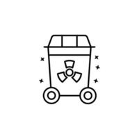 Nuclear waste sewage vector icon