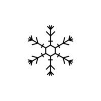 icono de vector de copo de nieve