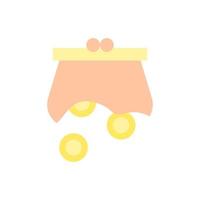 purse coin vector icon