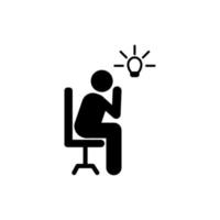 Businessman creative idea office vector icon