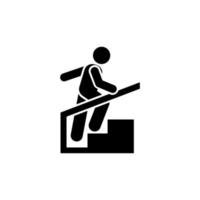 Man, hotel, room, run vector icon