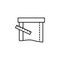 Cloth, ruler vector icon