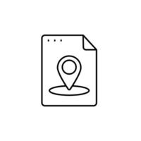 File, document, location vector icon