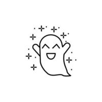 Ghost happy vector icon