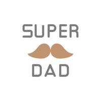 Super Dad, Mustache vector icon