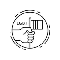 Flag, lgbt vector icon