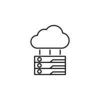 data, cloud vector icon