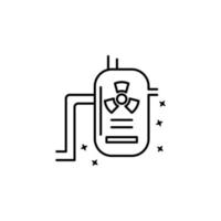 tank with radioactive substances vector icon