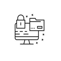 Computer lock dots vector icon