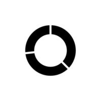 Chart donut transitions vector icon