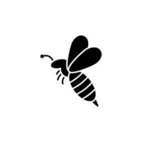 abeja, avispa vector icono