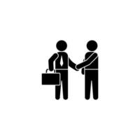 Businessmen training portfolio vector icon