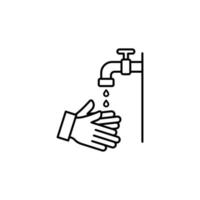 Islamic wudu, hand vector icon